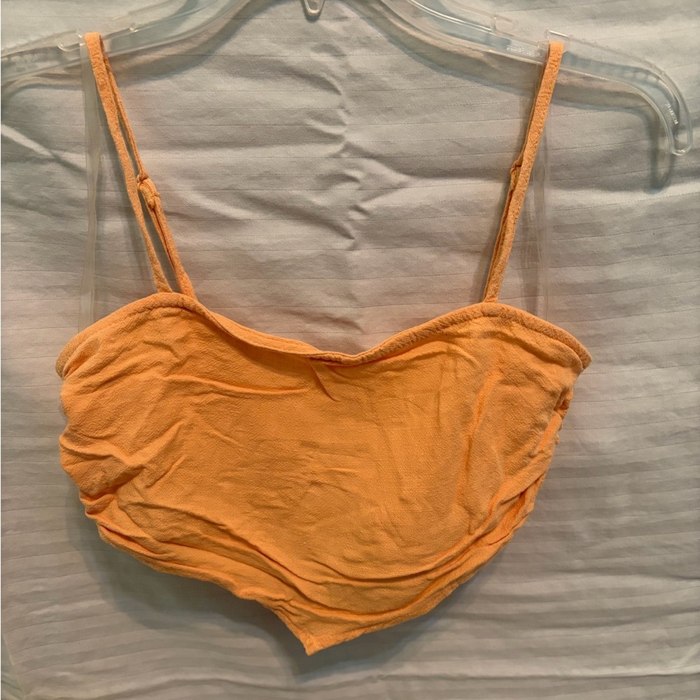 Pacsun La Hearts Peach Tie Back Top